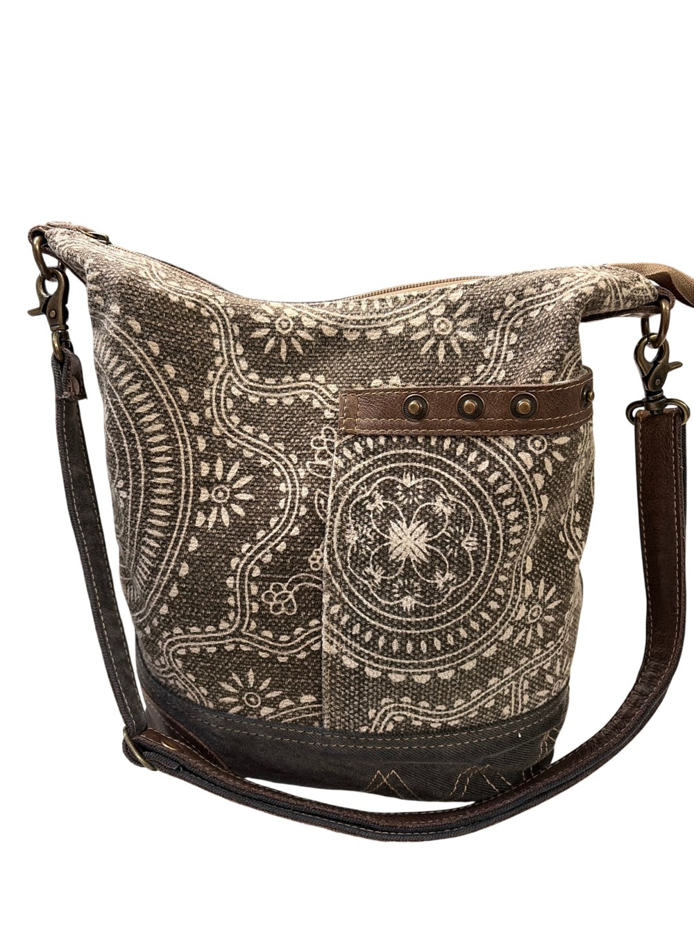 Myra Bag Vintage Carved Bucket Shoulder Bag